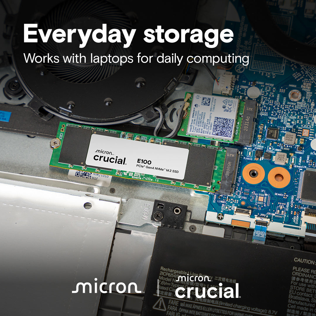 Crucial M.2 2280 E100 2TB Gen4 NVMe PCIe Internal SSD (Retail)