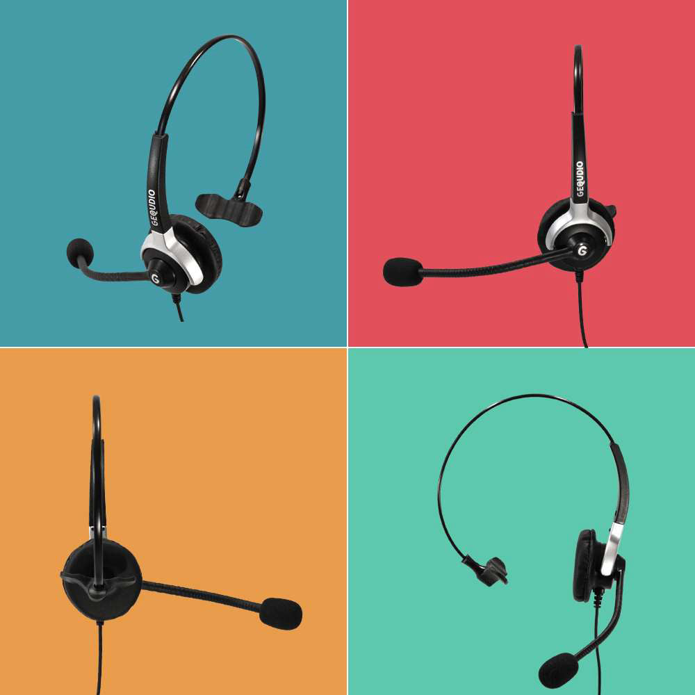 GEQUDIO Single-Ear Headset for Cisco with Cable