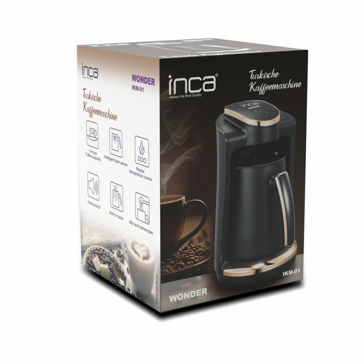 INCA Kaffeemaschine Wonder Serie Touch-Control-Schalter