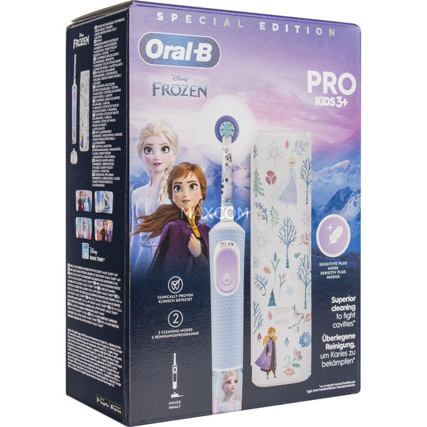 Oral-B Oral-B Vitality Pro 103 Kids Frozen mit Reiseetui, Elektrische Zahnbürste (hellblau/weiß)