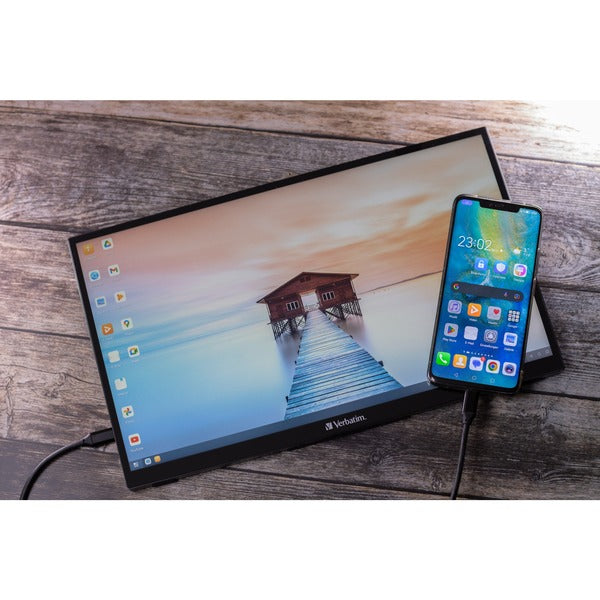 Verbatim PMT-15 (39.5 cm (15.6 Zoll), schwarz, FullHD, IPS, USB-C, HDR)