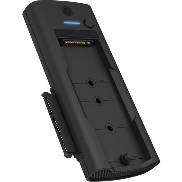 Icy Box IB-180MS-C31 (schwarz, 2,5"/3,5" SATA, M.2 NVMe)