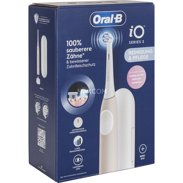 Oral-B Oral-B iO Series 2 με θήκη μεταφοράς ήσυχο ροζ, Ηλεκτρική οδοντόβουρτσα (ροζ/λευκό)
