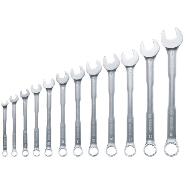 Bosch Powertools Ring-/Maulschlüssel Set, 12St (Mit Organizer)