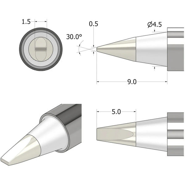 iFixit FixHub Lötspitze Meißelform 1,5 mm (silber)