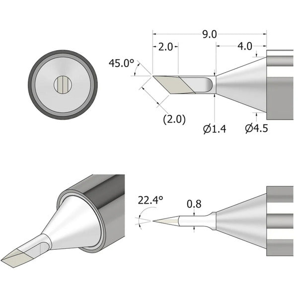 iFixit FixHub Lötspitze messerförmig 1,4 mm (silber)