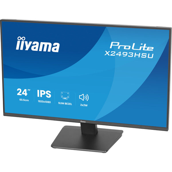 Iiyama ProLite X2493HSU-B1 (60.5 cm (23.8 Zoll), schwarz (matt), FullHD, IPS, HDMI, DP, USB-Hub, Adaptive-Sync, 120Hz Panel)