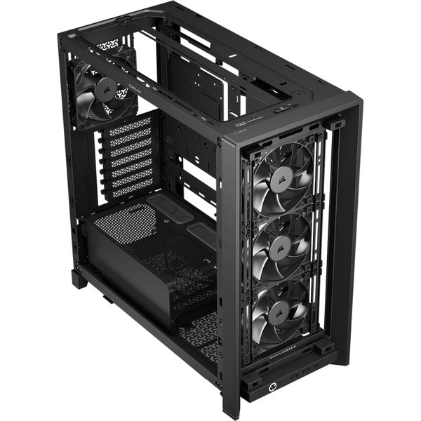 Corsair FRAME 4000D WOOD RS (schwarz/holz, Tempered Glass)
