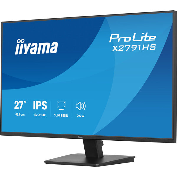 Iiyama ProLite X2791HS-B1 (68.6 cm (27 Zoll), schwarz (matt), FullHD, IPS, HDMI, DP, Lautsprecher, 120Hz Panel)
