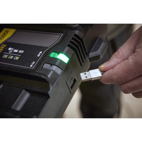 Stanley V20 Zweischacht-Schnell-Ladegerät (18V / 4A) für V20 Akkus (schwarz/gelb)