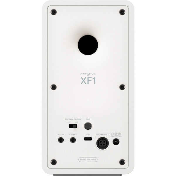 Creative Labs XF-1 (weiß, Hi-Res Bluetooth 6.0 Desktop-Lautsprecher)