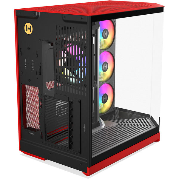 HYTE Y50 Wild Cherry (rot, Tempered Glass x 3)