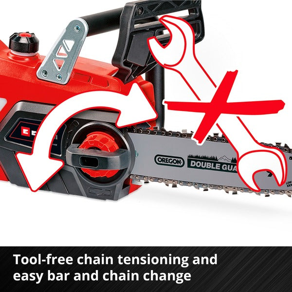 Einhell Power X-Change Akku-Kettensäge GE-LC 18/25-1 Li Kit, 18Volt (rot/schwarz, Li-Ionen Akku 3,0Ah)
