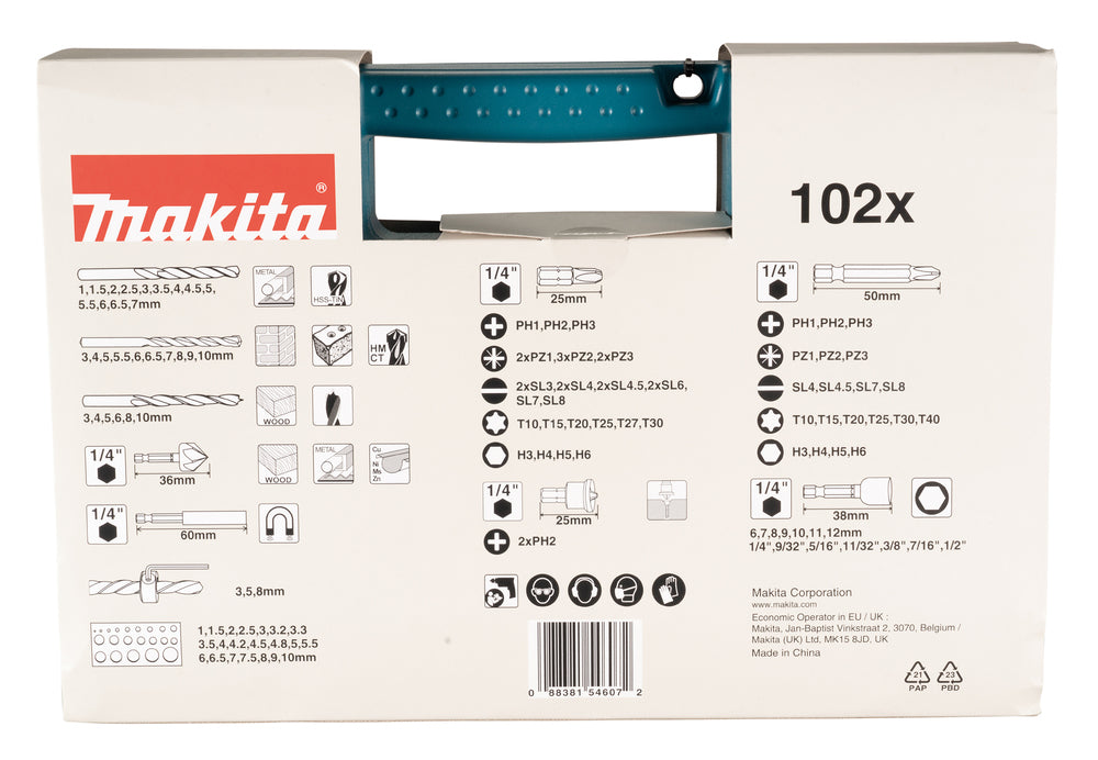 Σετ Τρυπανιών και Bits Makita B-68432 (102 τεμαχίων)