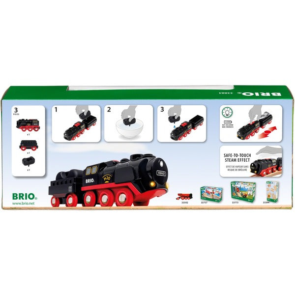 Ravensburger Batterie-Dampflok mit Wassertank (schwarz/rot)