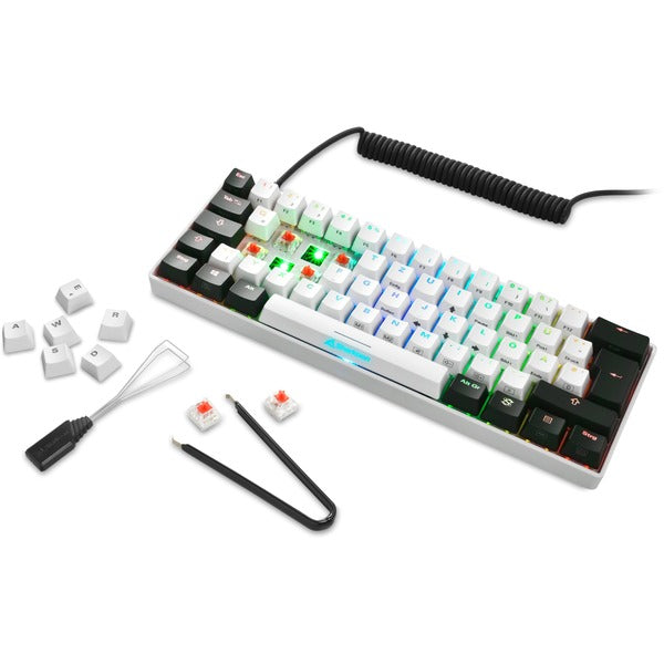 Sharkoon SKILLER SGK50 S4 (weiß/schwarz, DE-Layout, Kailh Red)