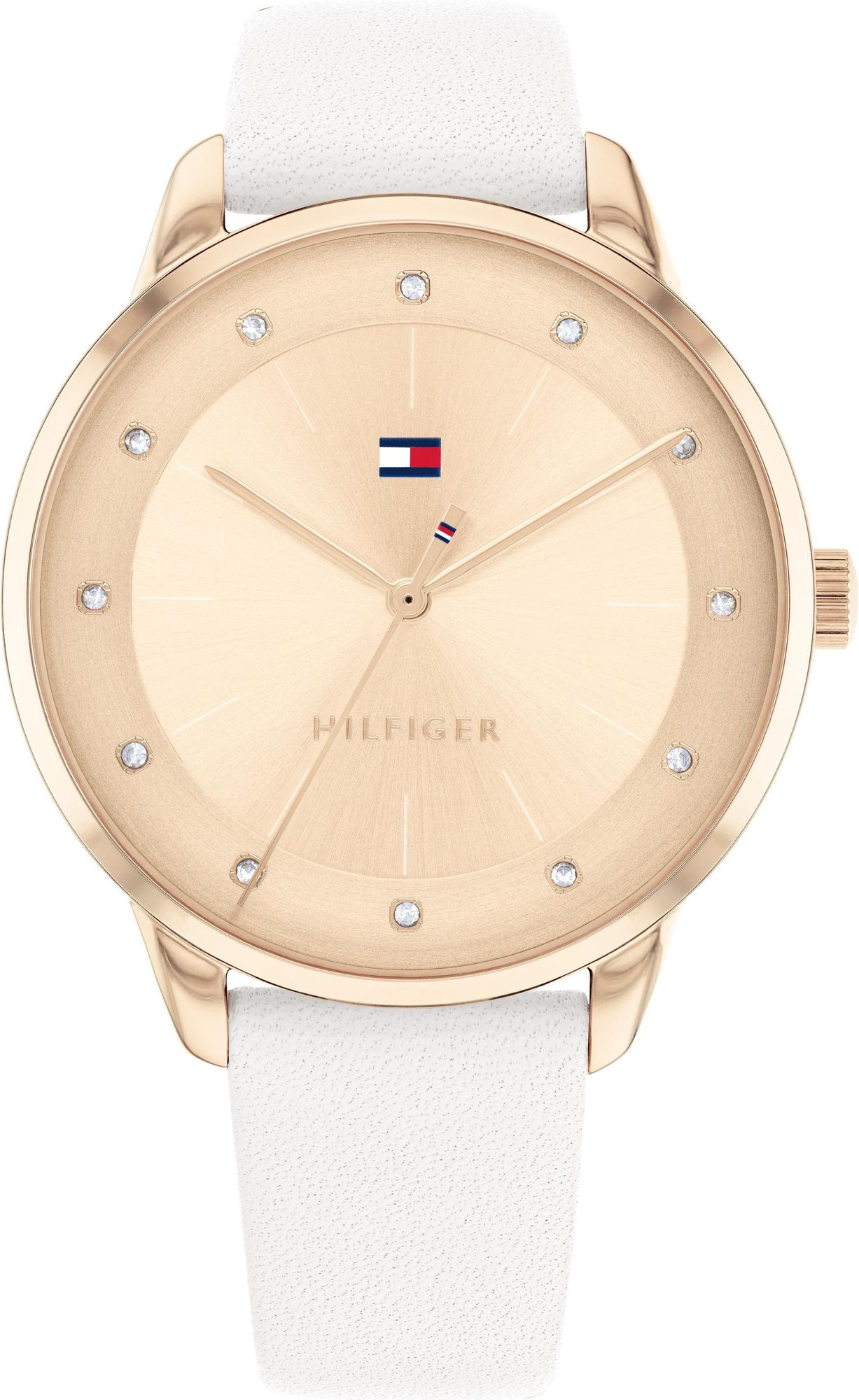 Tommy Hilfiger Women's Watch 1782543, 36mm, White Leather Strap