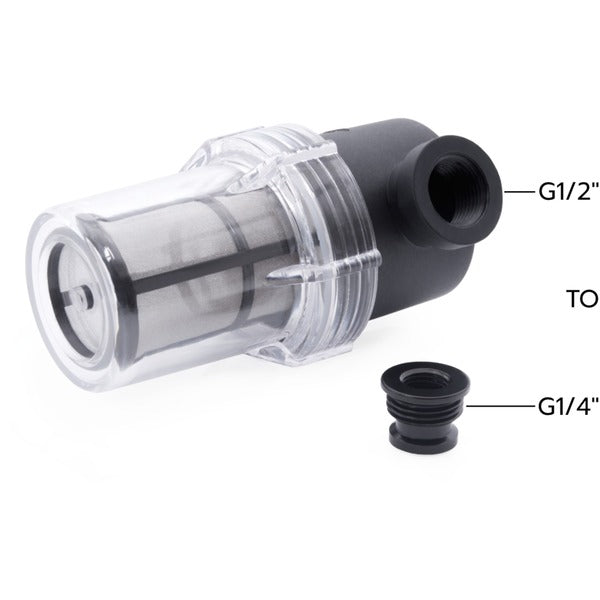 Alphacool ES Big Inline Partikelfilter 2x G1/4" IG/IG (schwarz/transparent, für den Kühlmittel-Kreislauf)