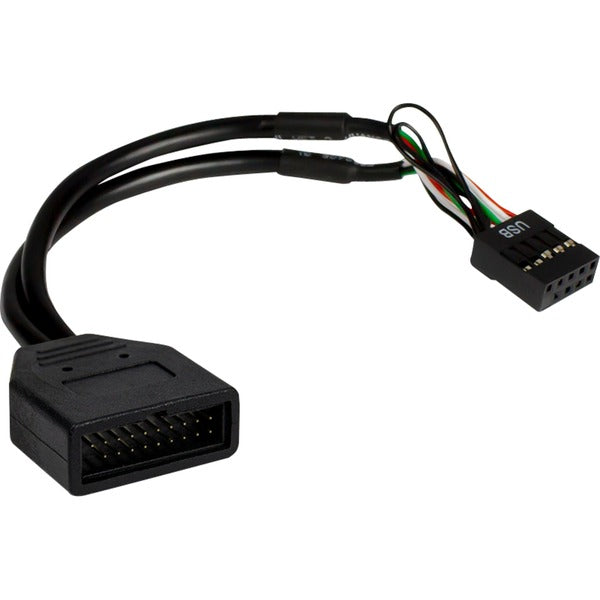 USB 2.0 Adapter 19Pin Stecker σε 9Pin Buchse (Μαύρος, 15cm)