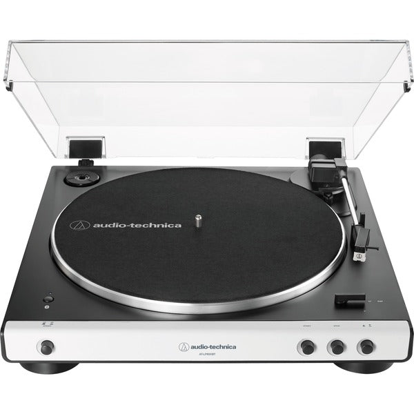 Audio Technica AT-LP60XBTWH Turntable (White, Bluetooth, Phono Preamp)