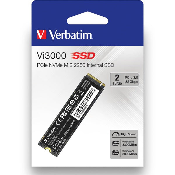 Verbatim Vi3000 2 TB (PCIe 3.0 x4, NVMe, M.2 2280)