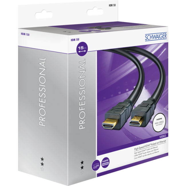 Schwaiger HDMI Speed Cable 15m with Ethernet Black