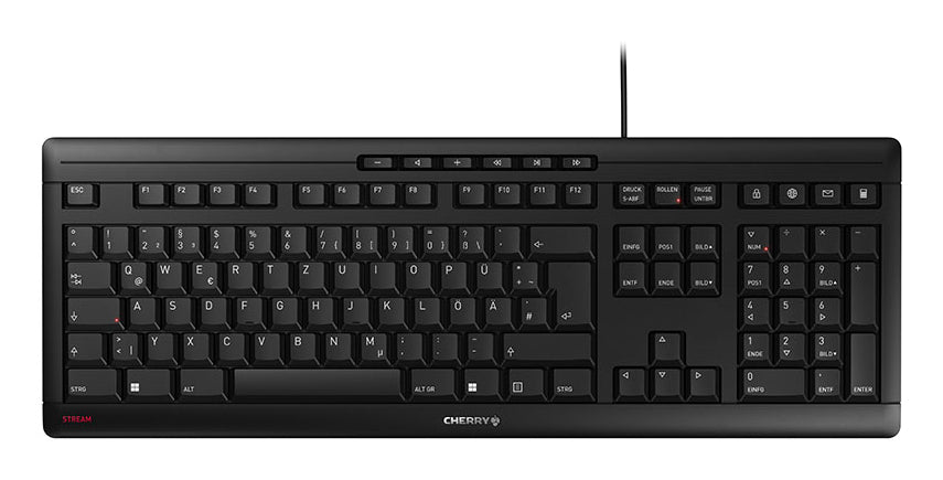 Cherry STREAM KEYBOARD (black, DE layout, Cherry SX scissor technology)