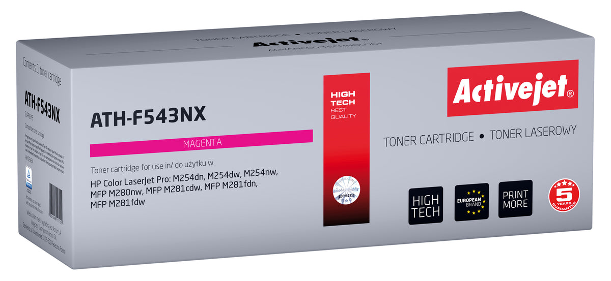 Activejet ATH-F543NX Toner (replacement for HP 203X HP203X CF543X CRG 054H CRG054H; Supreme; 2500 pages; magenta)