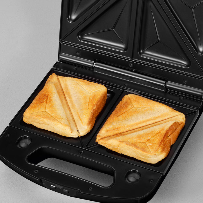 Severin 3in1 Sandwich-Toaster SA 2968 (schwarz/edelstahl, 1.000 Watt, mit 3 Platten-Sets)