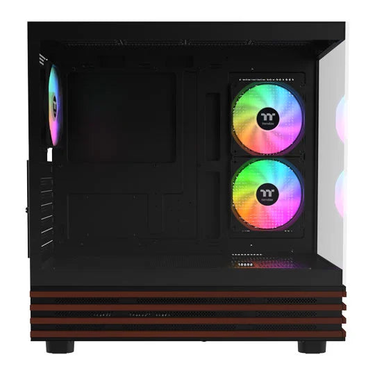Thermaltake View 270 Plus WS ARGB (schwarz/holz, Tempered Glass x 2, Holz-Struktur)