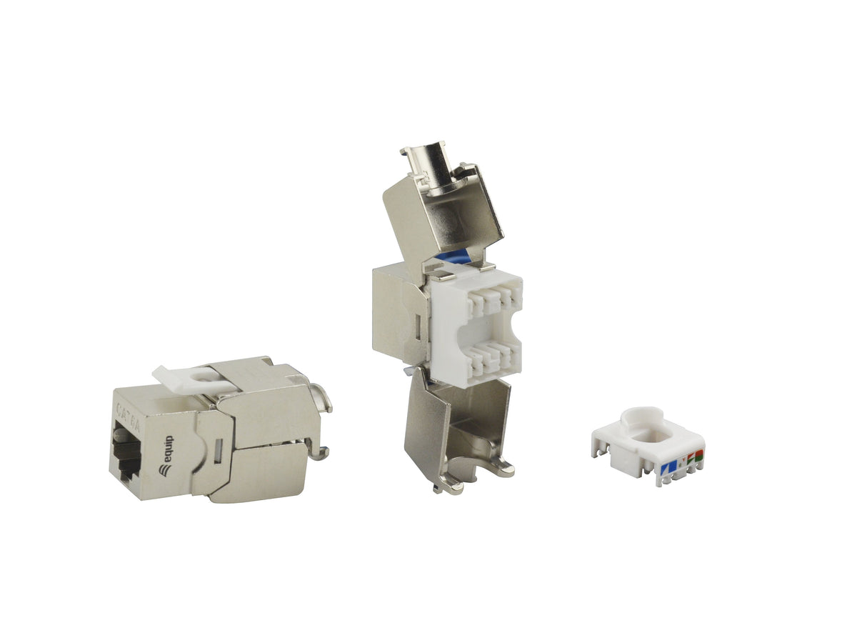 Equip Keystone Jack geschirmt Cat6A LSA wzf.8Stk sil