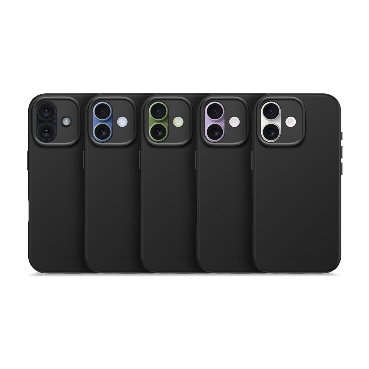Decoded Antimicrobial Silicone Back Cover for iPhone 17 in Phantom Black