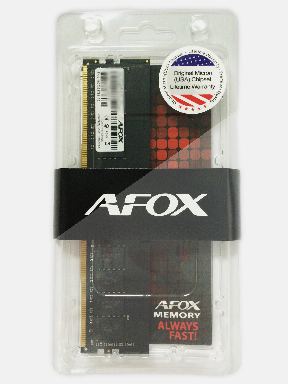 AFOX AFLD44EN1P Memory Module 4 GB DDR4 2400 MHz, Single 4 GB Stick