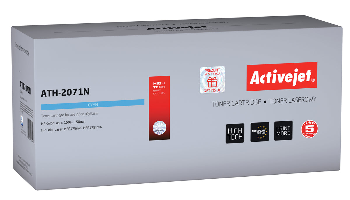 Activejet ATH-2071N toner (replacement for HP 117A W2071A; 2071A; Supreme; 700 pages; cyan)