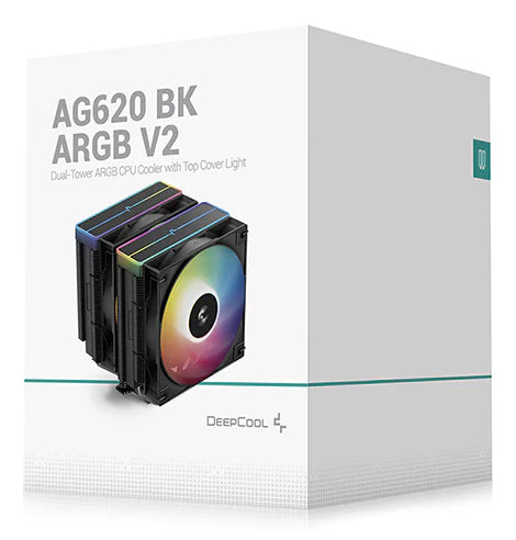 DeepCool AG620 BK ARGB V2 Chipset / Motherboard Air Cooler, 120mm, Black, 1 pc