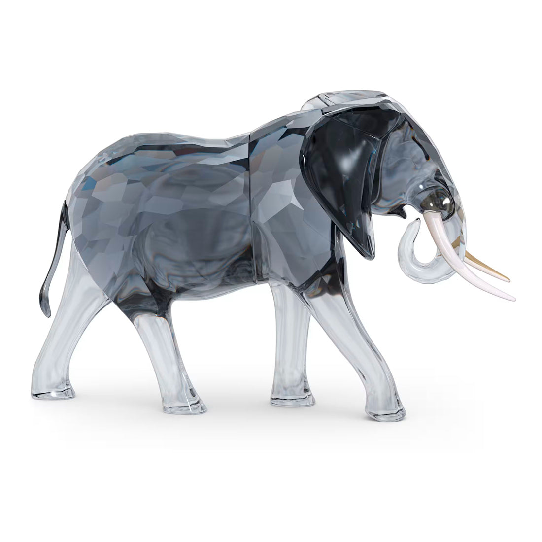 Swarovski Unisex Decorative Elephant Bull 5611302, Gray Glass, 12.8 x 19.7 x 10 cm