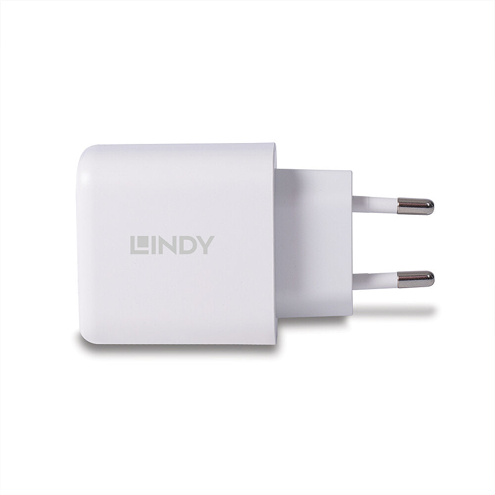 LINDY USB Ladegerät Typ A+C GaN Charger 65W, weiß