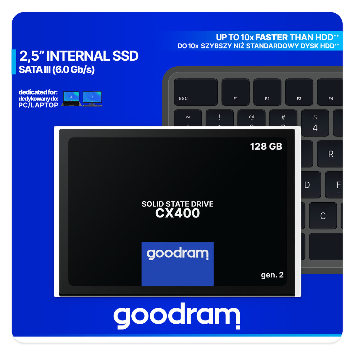 Goodram CX400 γεν.2 2,5" 128 GB Σειριακό SATA III 3D TLC NAND