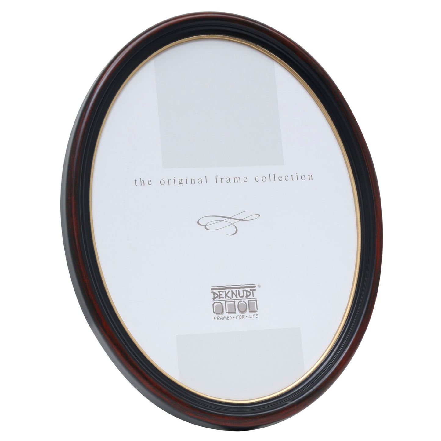 Κλασικό Oval Κάδρο Deknudt S100F9 13x18 σε Μαύρο-Καφέ Ρητίνη