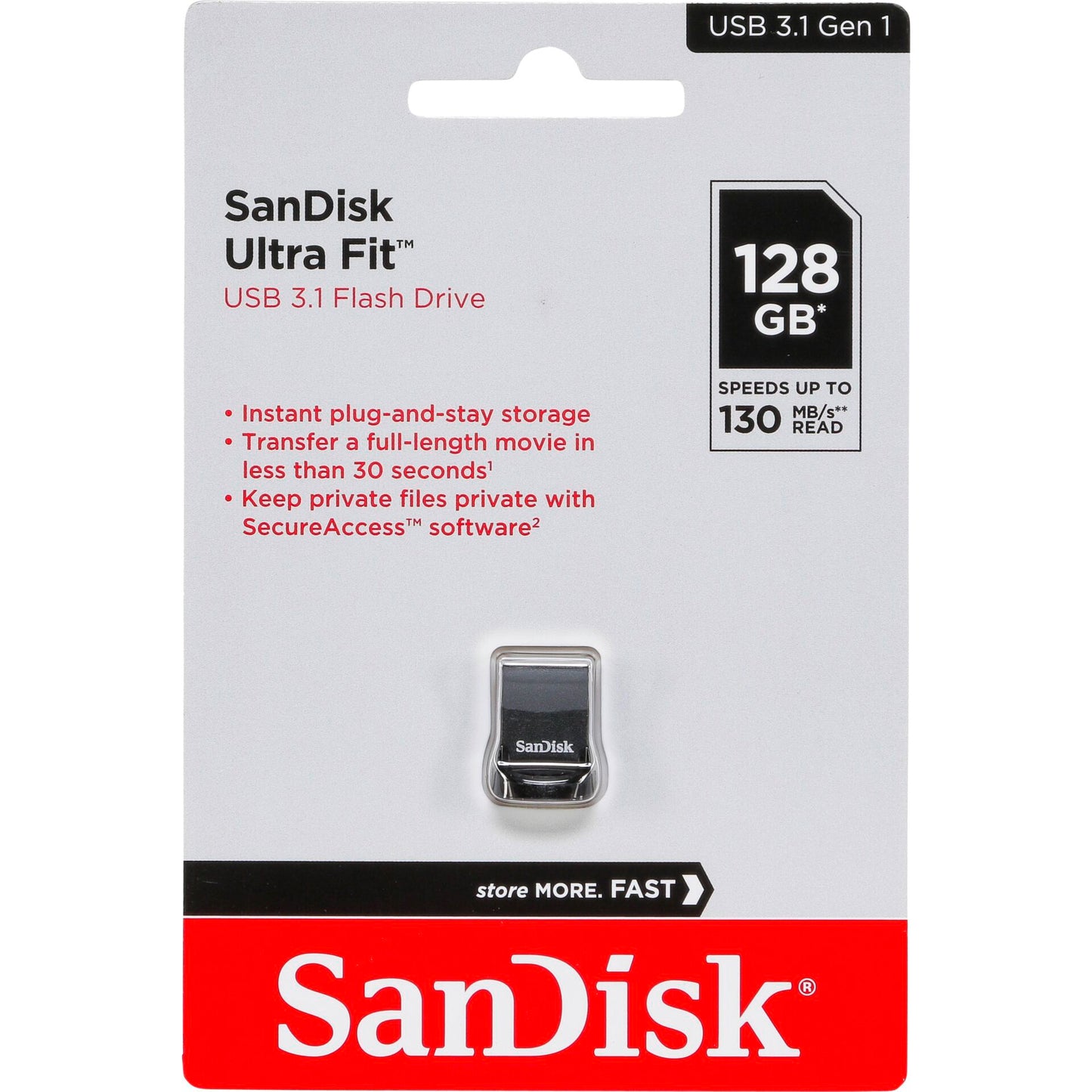 SanDisk Cruzer Ultra Fit 128GB USB 3.1