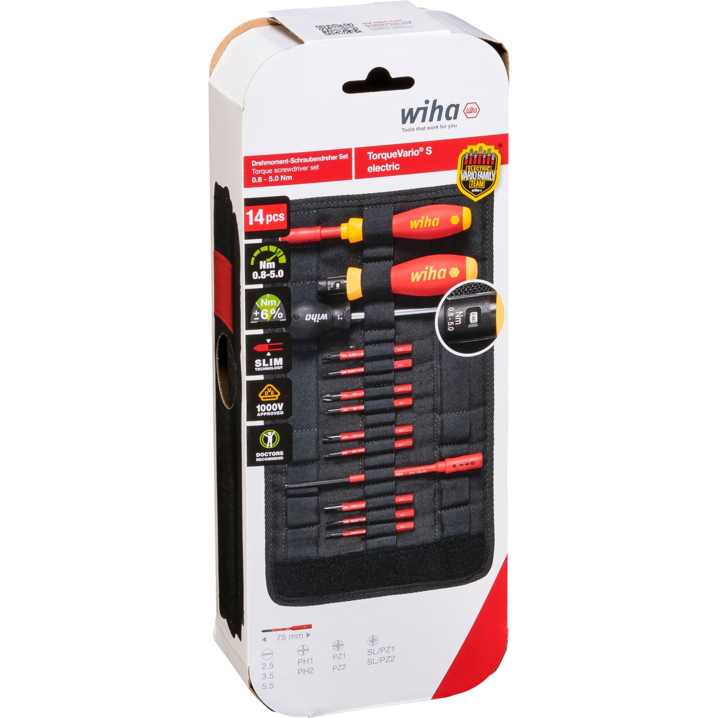 Wiha 2872T13 TorqueVario-S Electric Torque Screwdriver 0.8–5.0 Nm