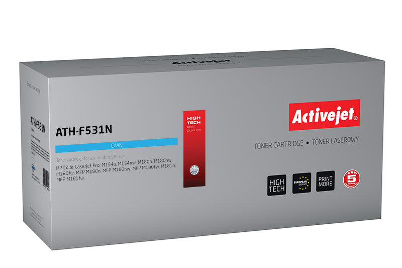 Activejet ATH-F531N toner (replacement for HP 205A CF531A; Supreme; 900 pages; cyan)