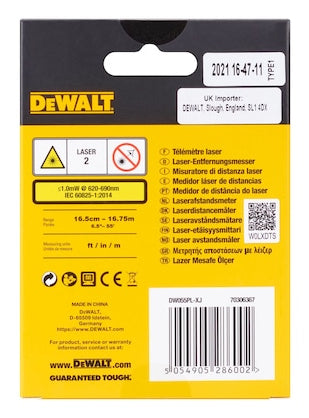 DEWALT LASER DISTANCE MEASURER 16M DW055PL-XJ