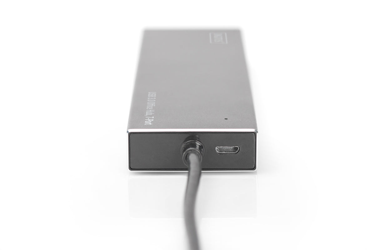 DIGITUS USB-Hub 7-Port 3.0->7xA3.0 m.Netzteil schwarz