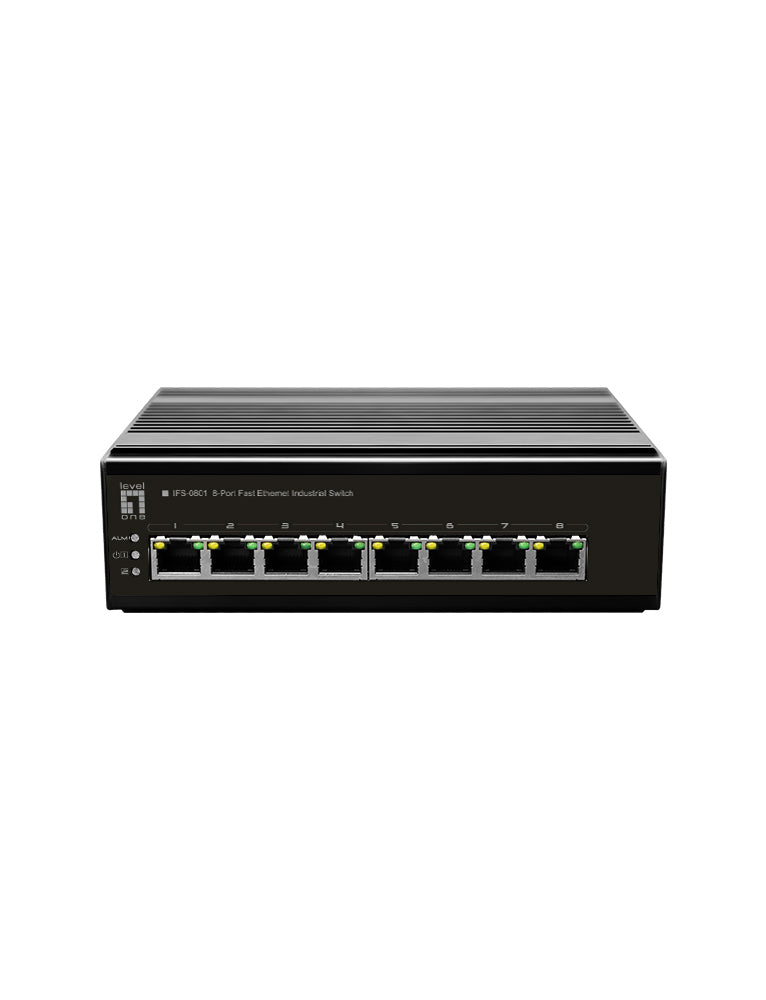 LevelOne Switch 8x FE IFS-0801 -30 Grad - + 65 Grad