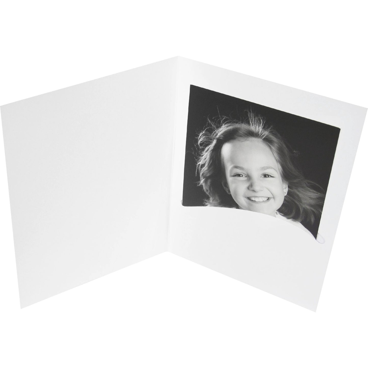1x100 Daiber Profi-Line Portrait Folders for Photos up to 9x13 cm, White
