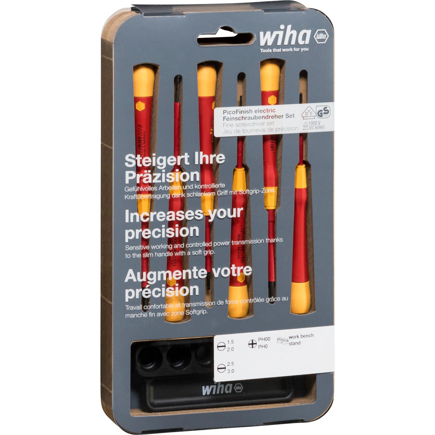 Wiha fine-blade screwdriver Set PicoFinish electric