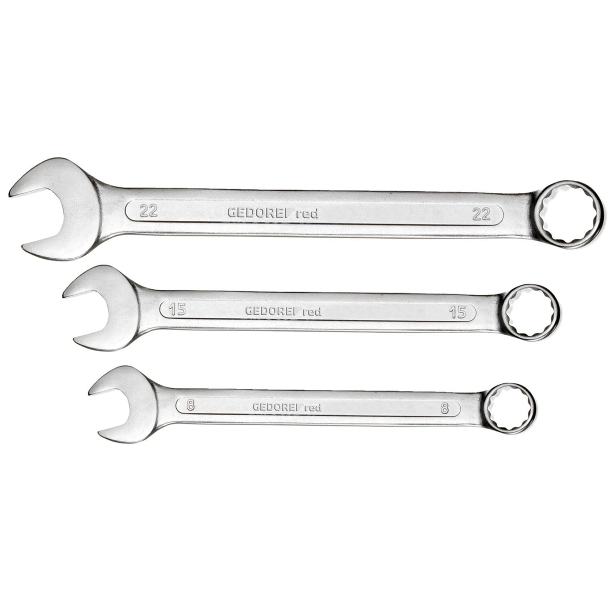 GEDORE red Ratchet Spanner Set metric 17-pieces