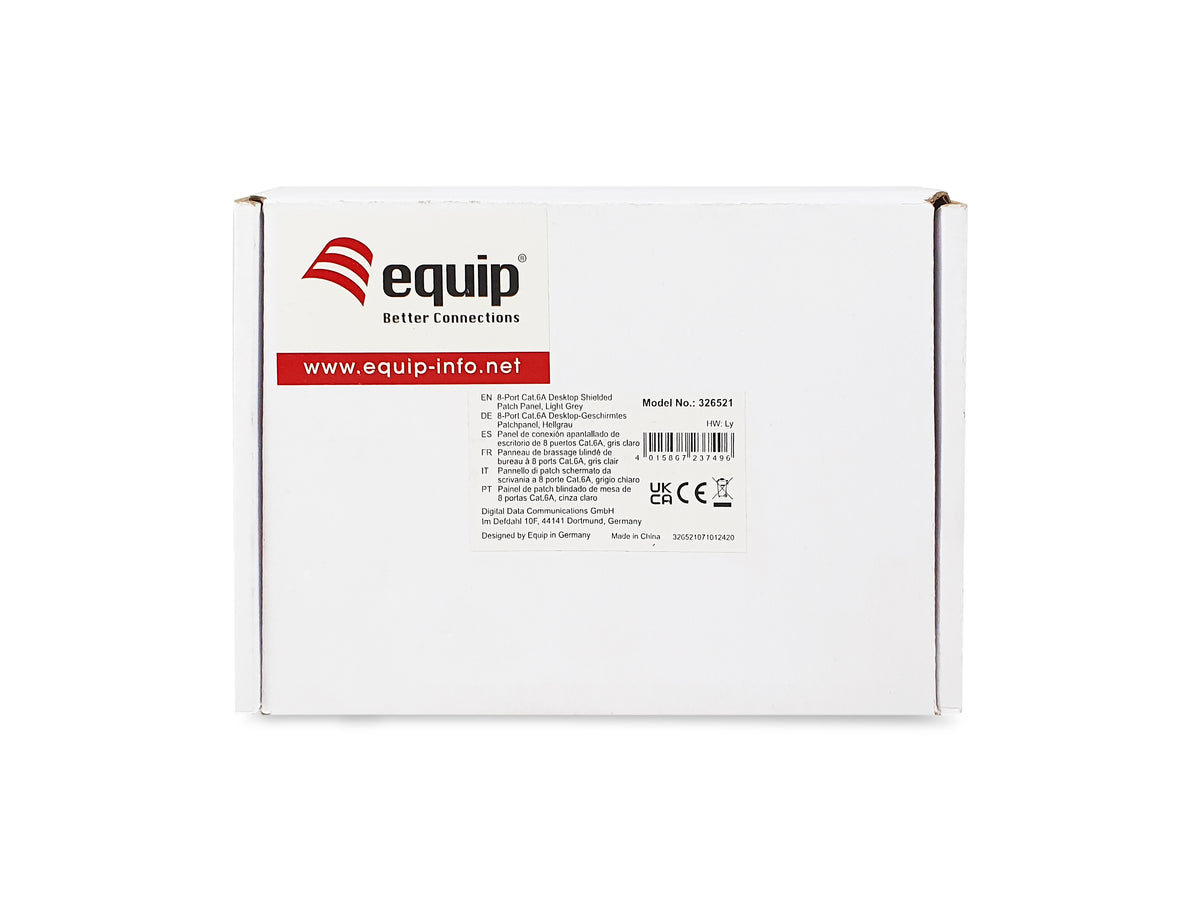 Equip Patchpanel 8xRJ45 Cat6a Desktop 500MHz RAL7035