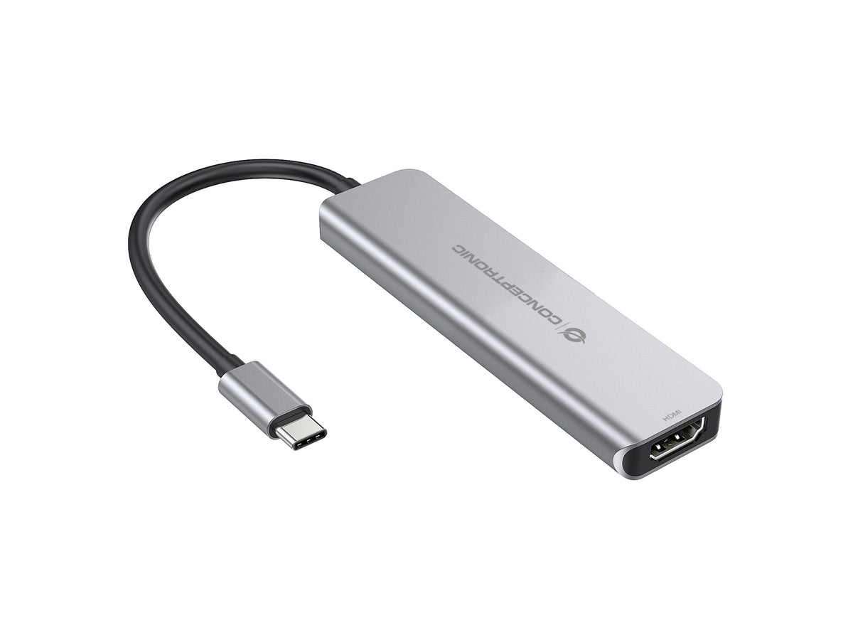 CONCEPTRONIC 6-1 Dock USB-C->HDMI/2xUSB-A/SD/TF/+ 15cm gr